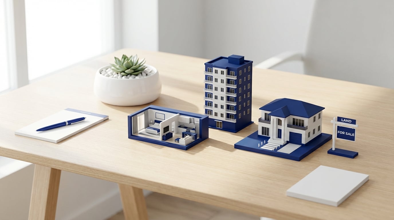 Property types for real estate investing for beginners studio one bedroom villa land